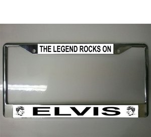 Elvis--The Legend Rocks On Photo License Plate Frame